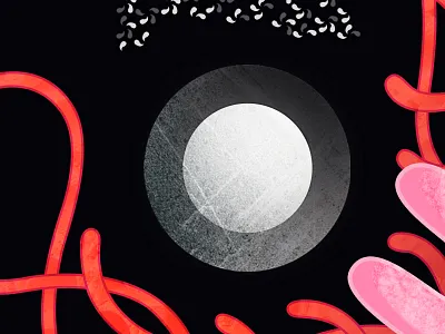 Dream Shapes - Left Panel abstract illustration organic series triptych