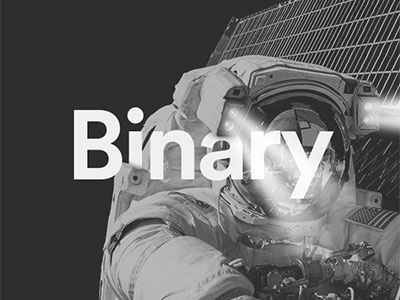 Working Playlist Tile artwork astronaut binary edgy. typography greyscale playlist space