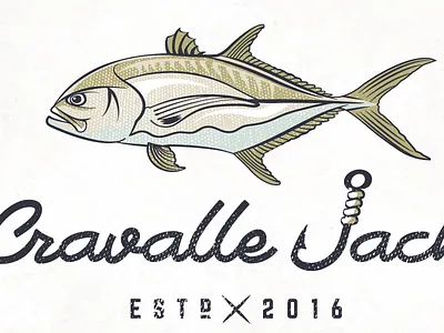 Crevalle crevalle fish vintage