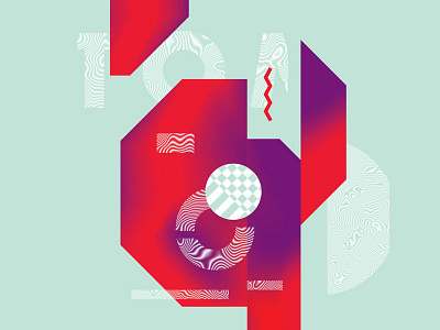 Banner branding festival geometry gradient layout pattern signage