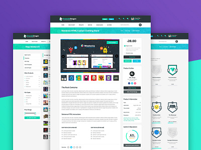 Emerald Dragon Screens badges buy digital market marketplace product sell shop template ui ux