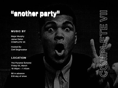 CVII "another Party" brand invite logo music party promo type