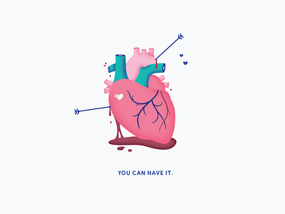 My Heart arrow blood card heart love valentines day