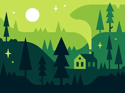 Forest illustration print