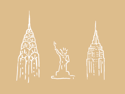NYC card design drawing hello illustration nyc