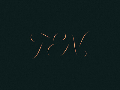 Ten script typography