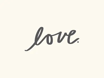 love brush lettering love valentines day