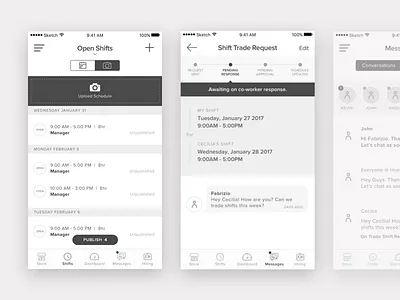 App Schedule Wireframes app calendar design ios schedule ui ux wireframes