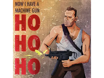 Die Hard art characterdesign christmas diehard illustration