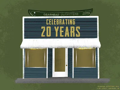 Flint Street 20 anniversary arkansas cartoon draw drawing gearhead gearhead outfitters illustration