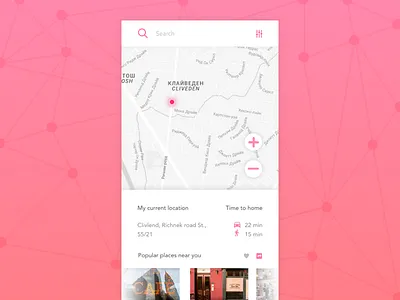 Day 20 — Location Tracker app challenge daily free geo location location tracker map sketch ui