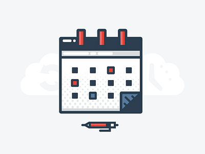 Schedule calendar icon illustration schedule vector