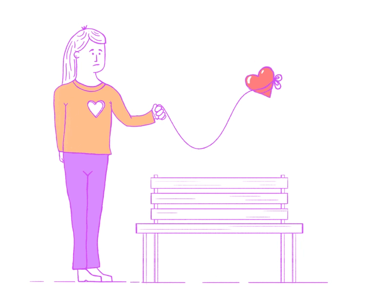 Just follow it! ae animation doodle gif heart illustration love