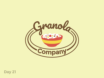 Daily Logo 21/50 - Granola Company Logo badge branding company dailylogo dailylogochallenge food granola illustration logo mark snacks symbol