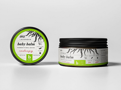 Chloe + Chad Baby Balm artisan beauty branding cosmetics flowers illustration jar label lavender natural organic packaging