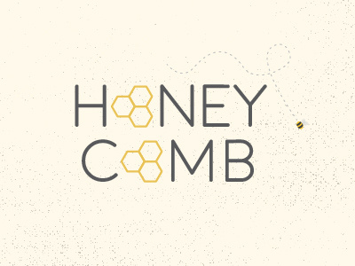 Honey Comb No.1 bee honey honeycomb illustration logo logo exploration texture