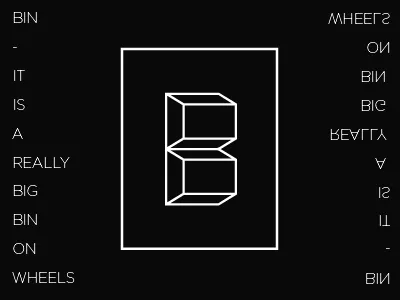 logo concept for a new big bin company big bin bin bin it concept logo monogram