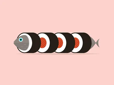 Something's cooking (WIP) animal animation colours design digital fish flat food illustration paster sushi vector