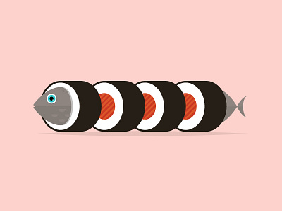Something's cooking (WIP) animal animation colours design digital fish flat food illustration paster sushi vector