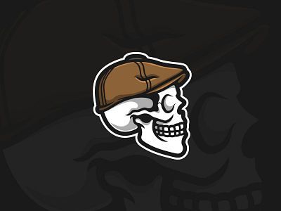 Skull beret beret french mascotte skull vectoriel