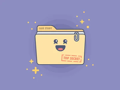 Case Study Folder classified clip confidential folder manila paper secret sparkles stamp top