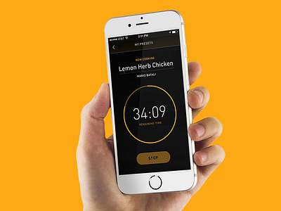 Cooking app UI mobile app timer ui
