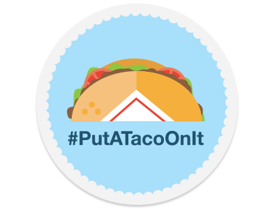 #PutATacoOnIt design illustration sticker tacos