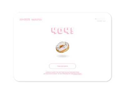 Go-Nuts Donuts 404 Page 404 page adobe illustrator adobe photoshop adobe xd daily ui daily ui 008 go nuts donuts tyler tyler mathew suggs tyler suggs ui
