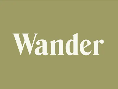 Wander branding identity logotype nature