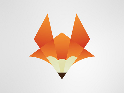 Fox Logo branding copywriter fox gradient logo pencil