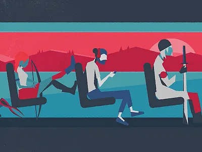 Gamer animation flat illustration