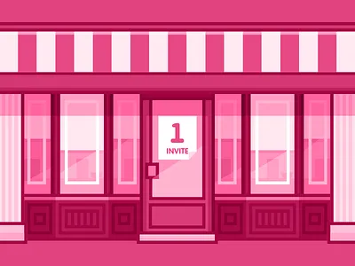 1x Dribbble Invite deli draft dribbble invite illustration invitation invite player prospect shop store store front