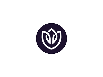 Tulip branding fashion flower line logo mark symbol tulip