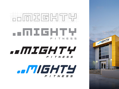 Mighty Fitness Logo clean logo modern simple