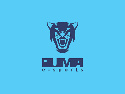 PUMA e-sports logo design animal e sports gaming logo mascot minimal puma