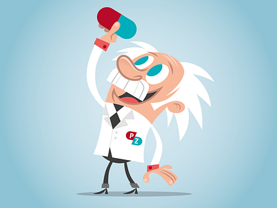 Professor cartoon character character design einstein funny pill professor