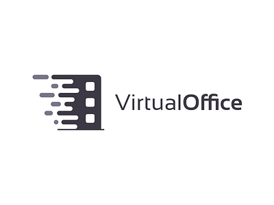 Virtual Office clean graphic design logo office simple virtual