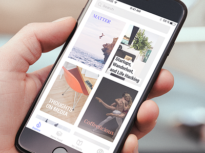 Explore Screen WIP app clean discovery explore ios magazine mobile ui ux white