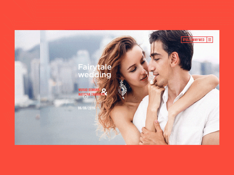 Wedding site animation couple followme wedding