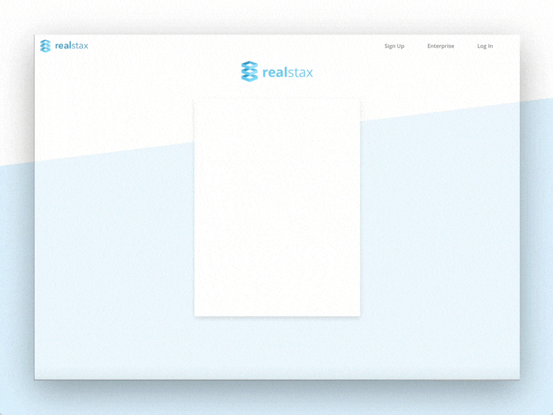 Realstax Sign Up Form animation form gif illustration motion signup website
