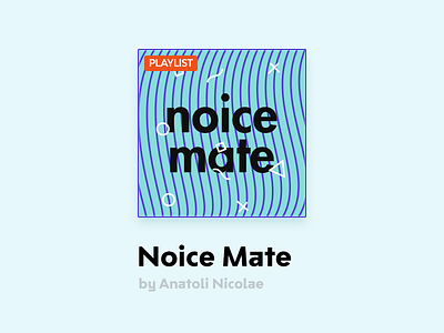 Noice Mate azure blue card mate noice playlist spotify