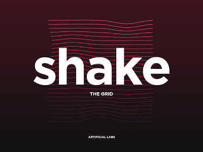 Shake the grid art design illustrator lettering movie poster typography