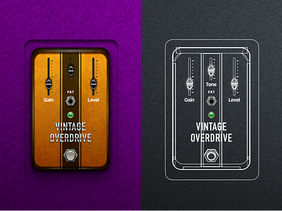 Guitar Pedal Illustration guitar ui vector