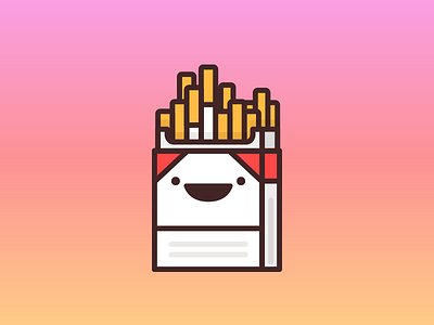 Happy cig pack cigarette gradient illustration pack