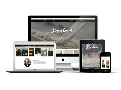 Simon Curwen | Artist Website artist bootstrap branding css3 html5 ux website wordpress