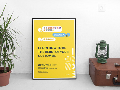 Frame Print Ad Opentalk Messaging messaging opentalk print promotion talkdesk