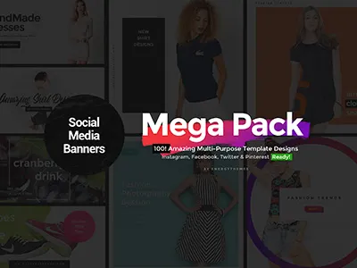 Aibe - Social Media Banners banners clean creative facebook instagram media pack promo sale social trendy twitter