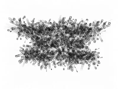 Explosive Text generative lettering prints processing