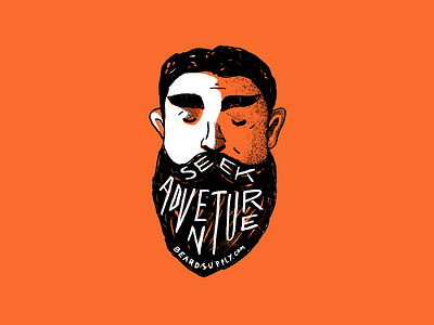 New Beard Supply Sticker adventure art beard design direction graphic hand illustration oil sticker supply type
