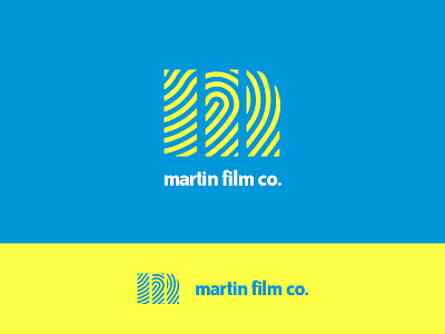 Martin Film Co. brand branding film fingerprint icon identity letter logo m thumbprint